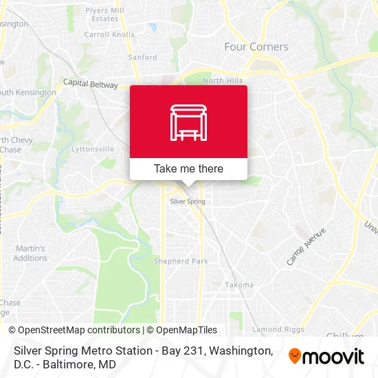 Silver Spring Metro Station - Bay 231 map