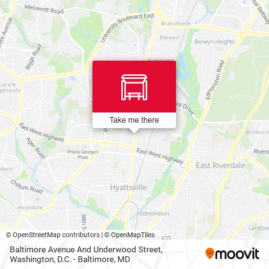 Baltimore Avenue And Underwood Street map
