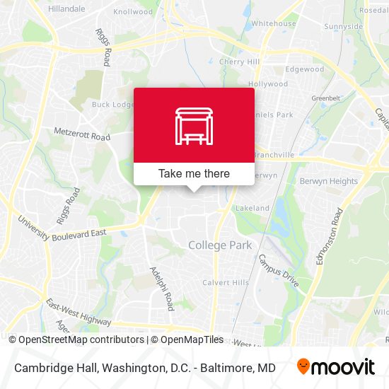Mapa de Cambridge Hall