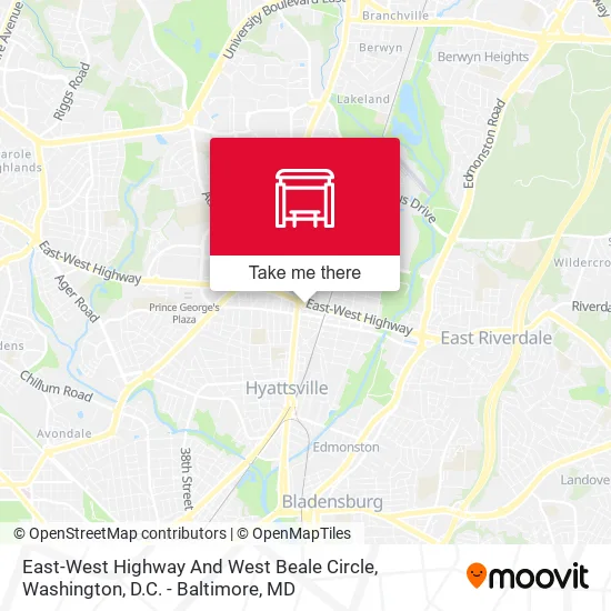 East-West Highway And West Beale Circle map