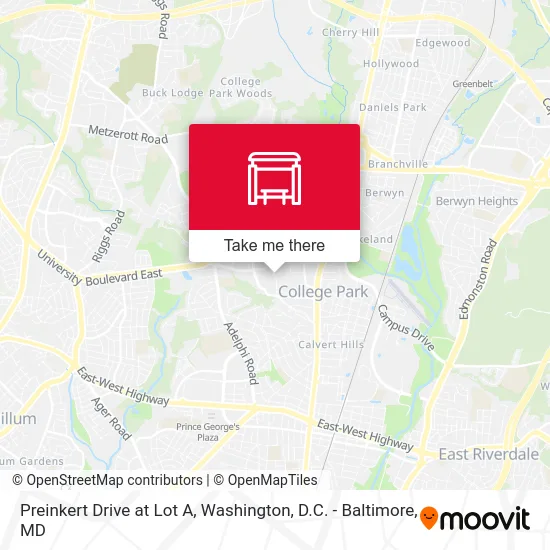 Preinkert Drive at Lot A map