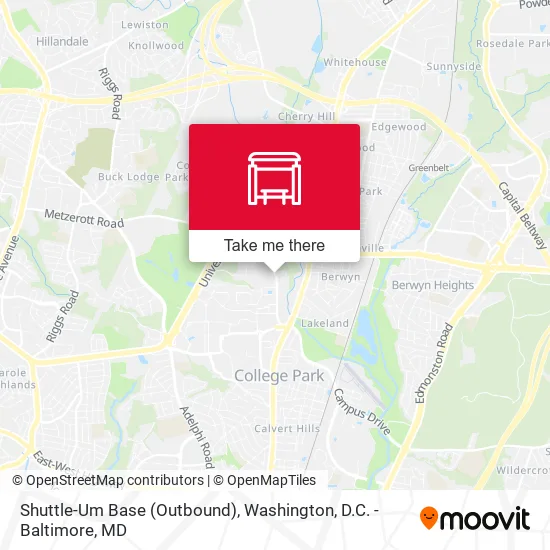 Shuttle-Um Base (Outbound) map