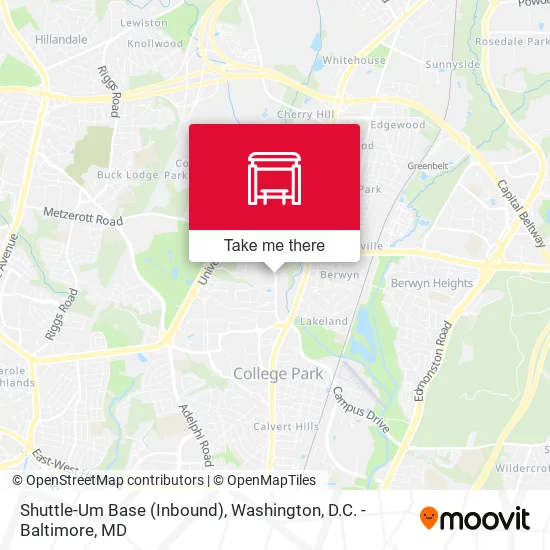 Shuttle-Um Base (Inbound) map