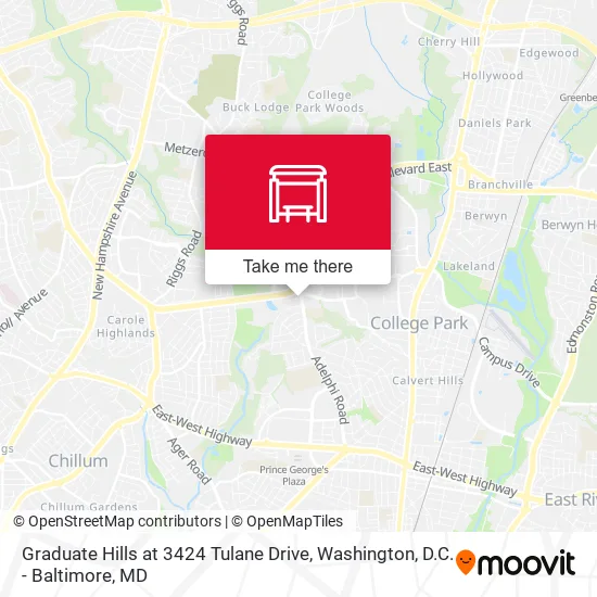 Graduate Hills at 3424 Tulane Drive map