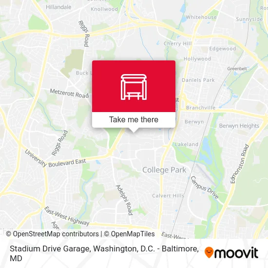 Stadium Drive Garage map