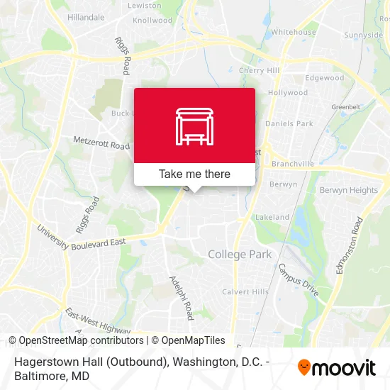 Hagerstown Hall (Outbound) map