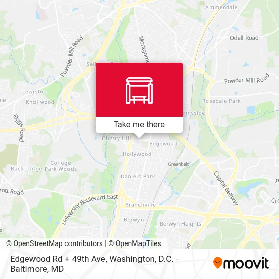 Edgewood Rd + 49th Ave map