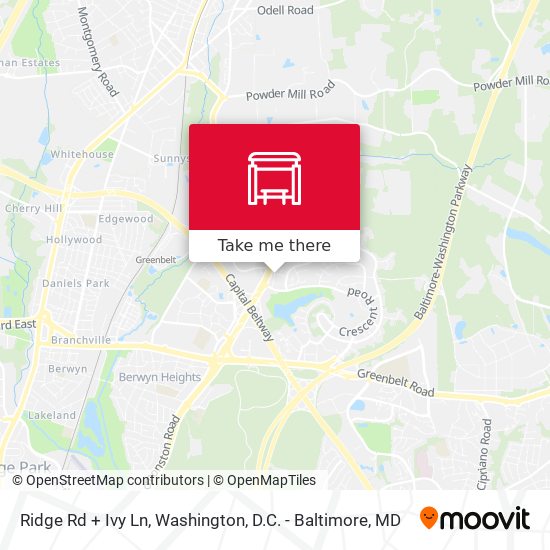 Ridge Rd + Ivy Ln map
