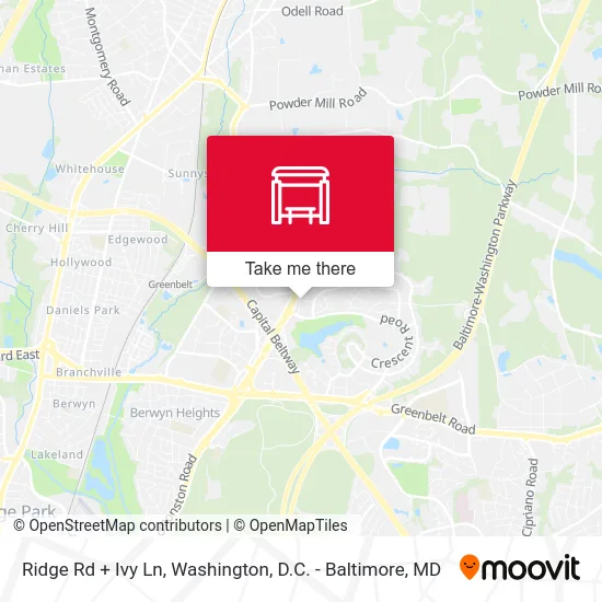 Ridge Rd + Ivy Ln map