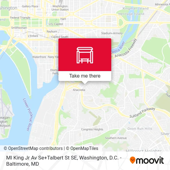 Ml King Jr Av Se+Talbert St SE map