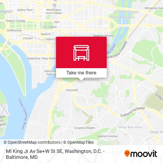 Ml King Jr Av Se+W St SE map