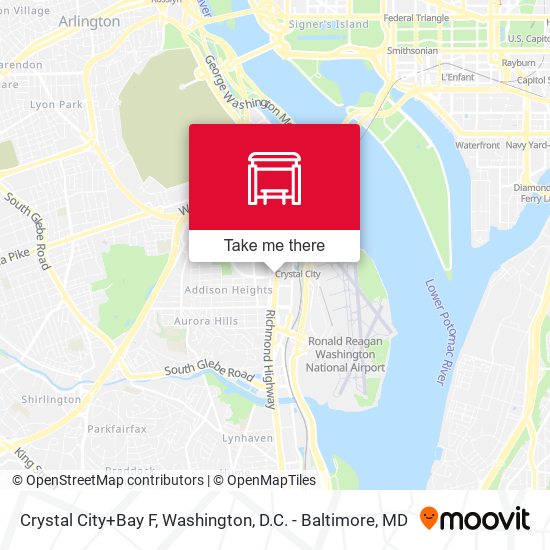 S Bell St+Crystal City (Bus Bay F) map