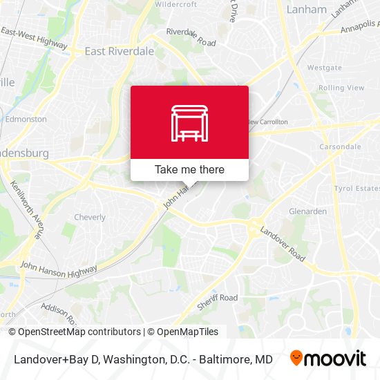 Landover+Bus Bay D map