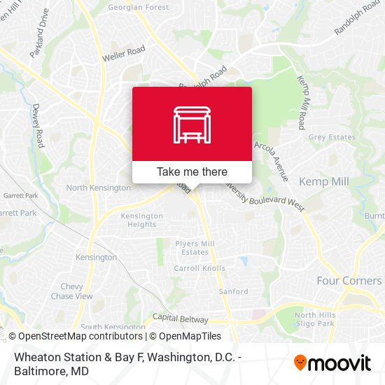 Wheaton Station & Bay F map