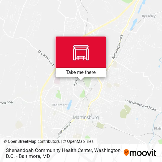 Shenandoah Community Health Center map