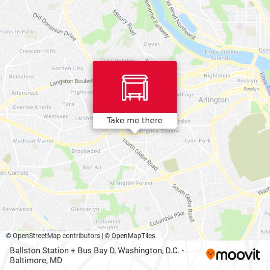 Mapa de Ballston Station + Bus Bay D