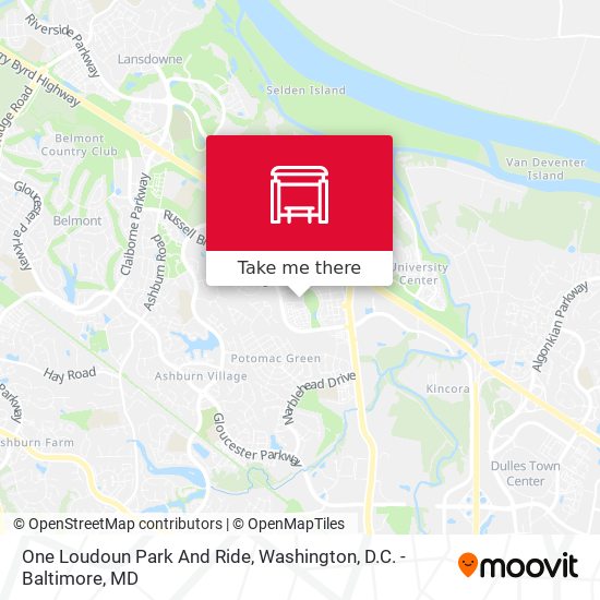 One Loudoun Park And Ride map