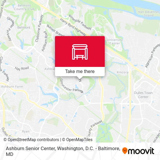 Ashburn Senior Center map