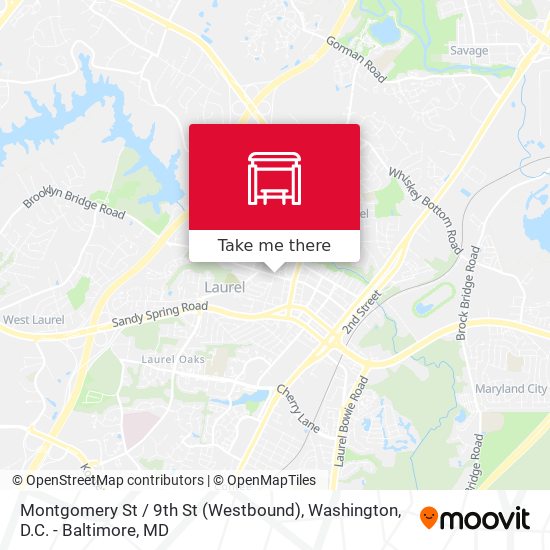 Mapa de Montgomery St / 9th St (Westbound)