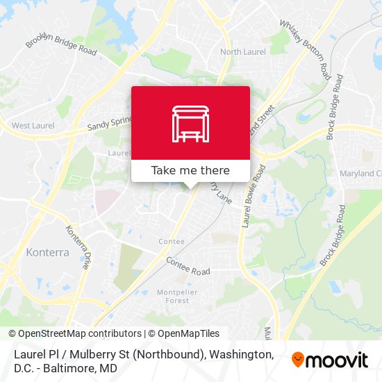 Laurel Pl / Mulberry St (Northbound) map