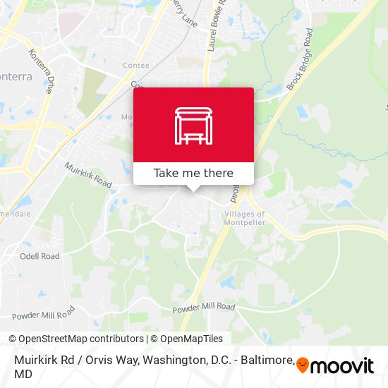 Mapa de Muirkirk Rd / Orvis Way