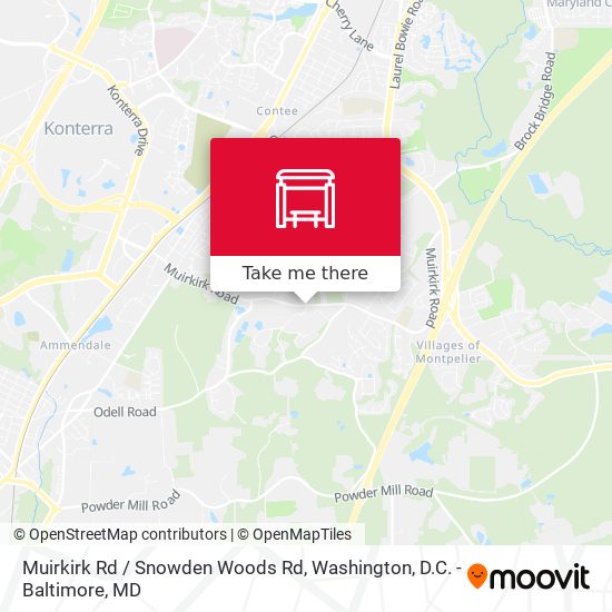 Muirkirk Rd / Snowden Woods Rd map