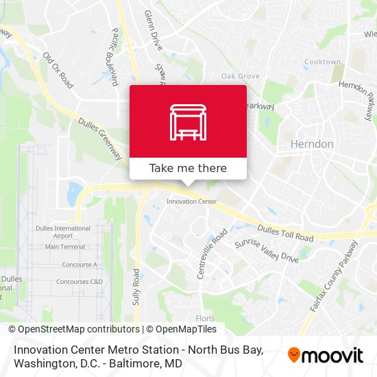 Innovation Center Metro Station - North Bus Bay map