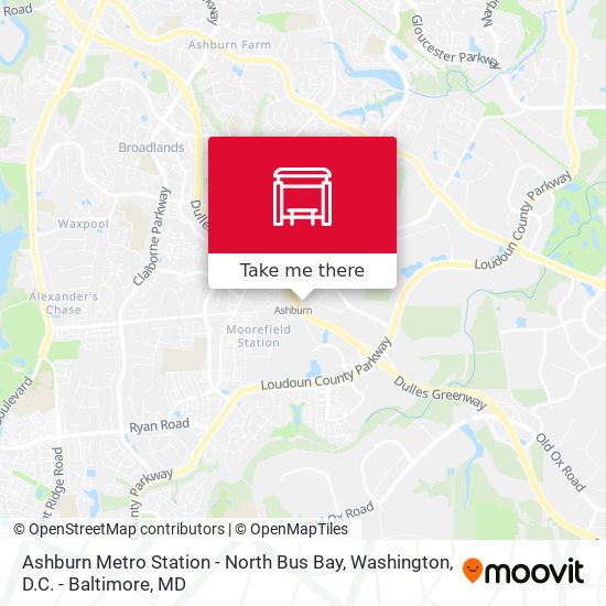 Ashburn Metro Station - North Bus Bay map