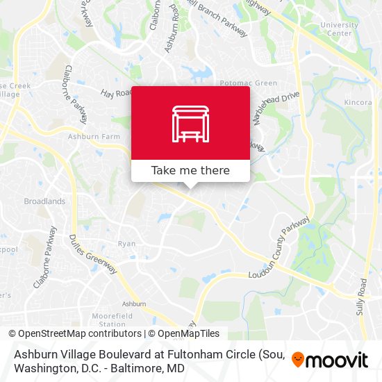 Ashburn Village Boulevard at Fultonham Circle map