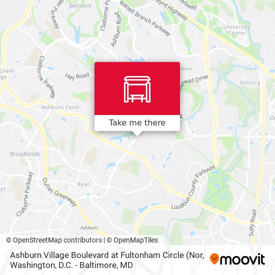 Ashburn Village Boulevard at Fultonham Circle map