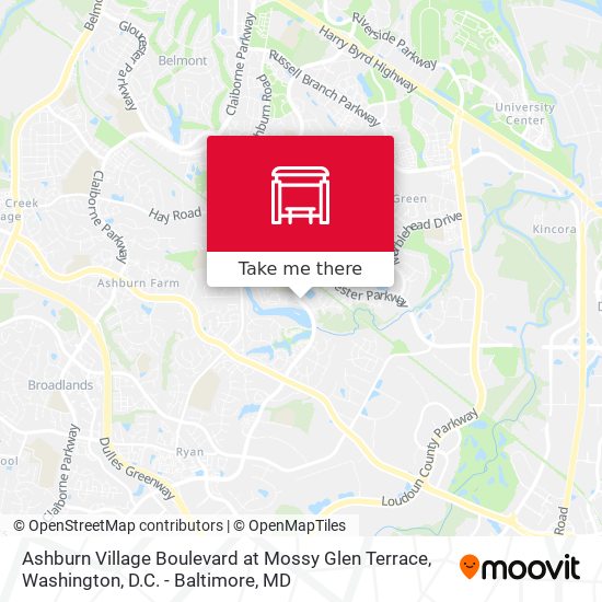 Ashburn Village Boulevard at Mossy Glen Terrace map