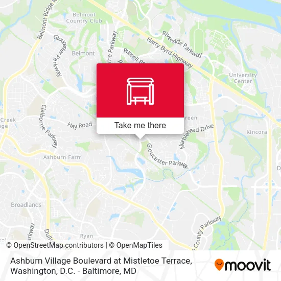 Ashburn Village Boulevard at Mistletoe Terrace map