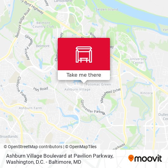 Ashburn Village Boulevard at Pavilion Parkway map