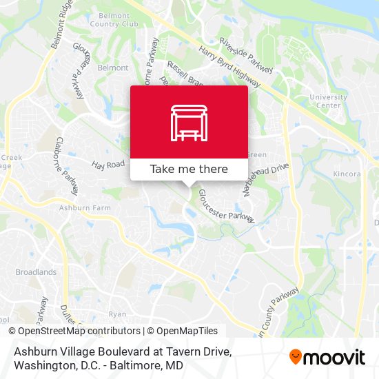 Ashburn Village Boulevard at Tavern Drive map