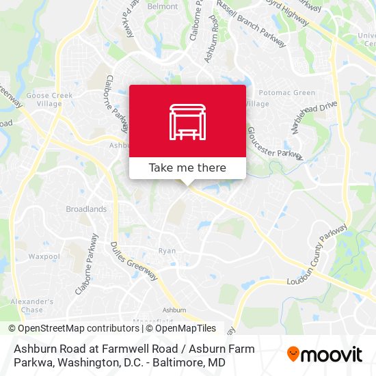 Ashburn Road at Farmwell Road / Asburn Farm Parkwa map