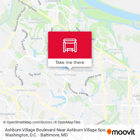 Mapa de Ashburn Village Boulevard Near Ashburn Village Spo