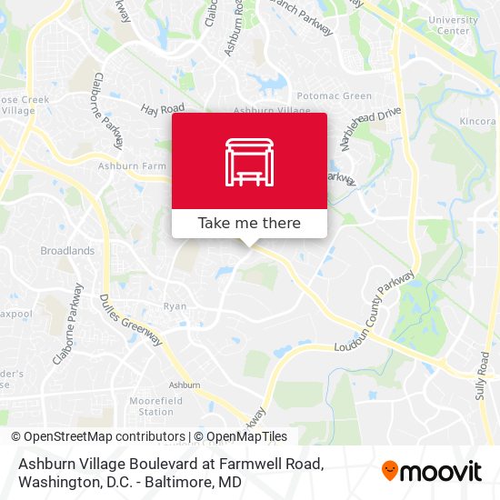 Ashburn Village Boulevard at Farmwell Road map