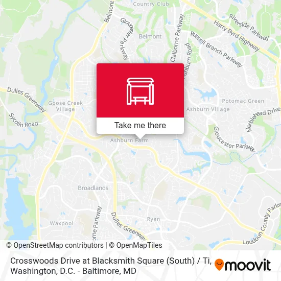 Crosswoods Drive at Blacksmith Square (South) / Ti map