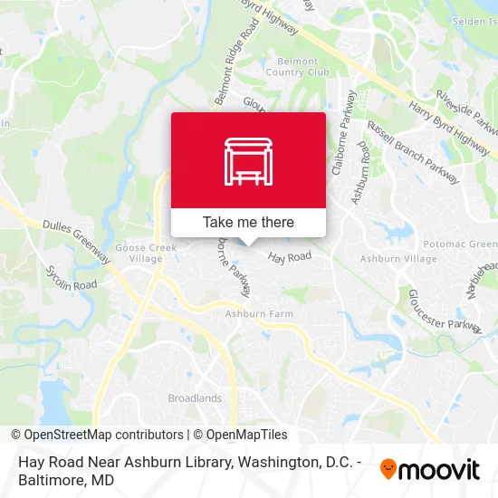 Hay Road Near Ashburn Library map