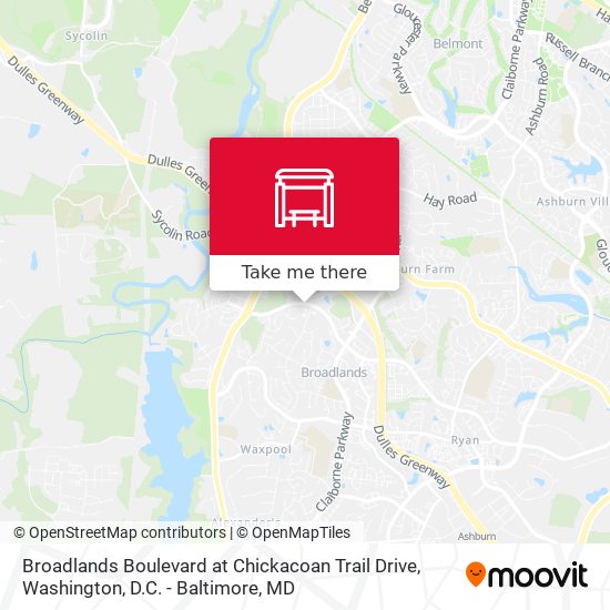 Broadlands Boulevard at Chickacoan Trail Drive map