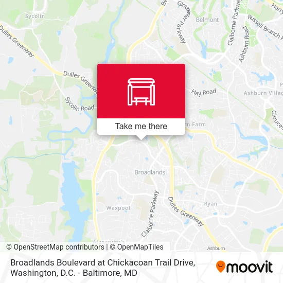 Broadlands Boulevard at Chickacoan Trail Drive map