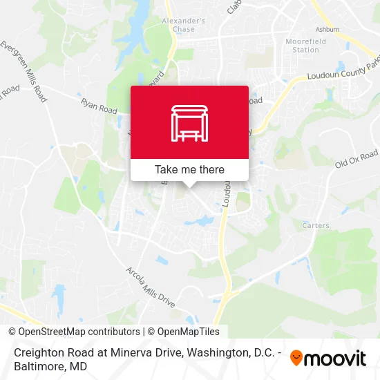 Creighton Road at Minerva Drive map