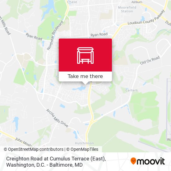 Creighton Road at Cumulus Terrace (East) map