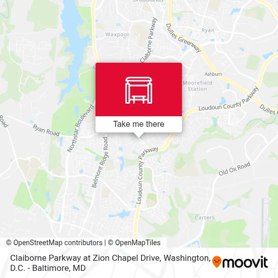 Claiborne Parkway at Zion Chapel Drive map
