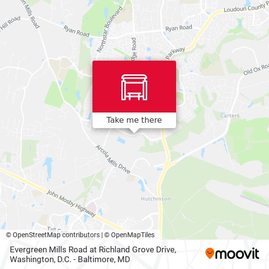 Evergreen Mills Road at Richland Grove Drive map