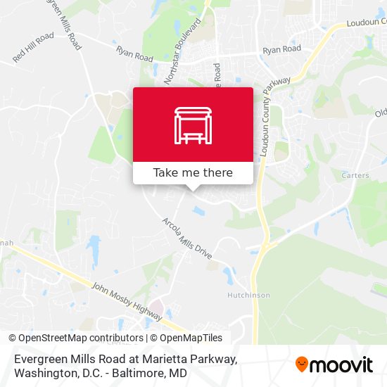 Mapa de Evergreen Mills Road at Marietta Parkway