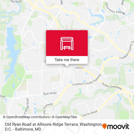 Old Ryan Road at Allisons Ridge Terrace map