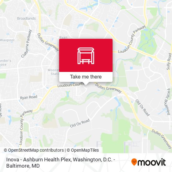 Mapa de Inova - Ashburn Health Plex