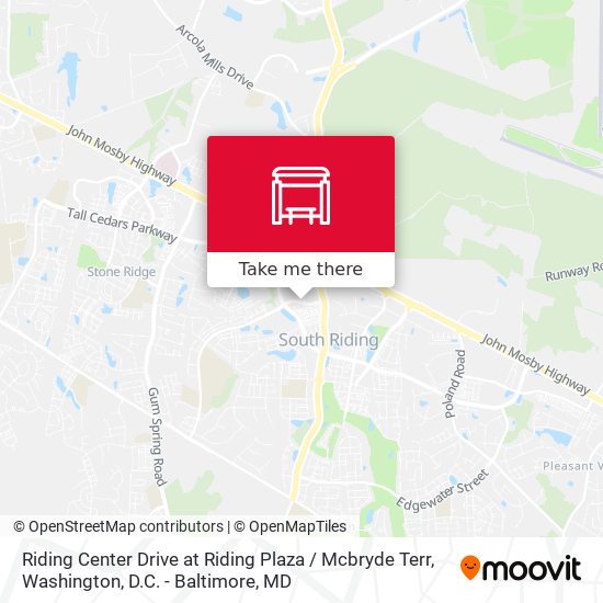 Riding Center Drive at Riding Plaza / Mcbryde Terr map