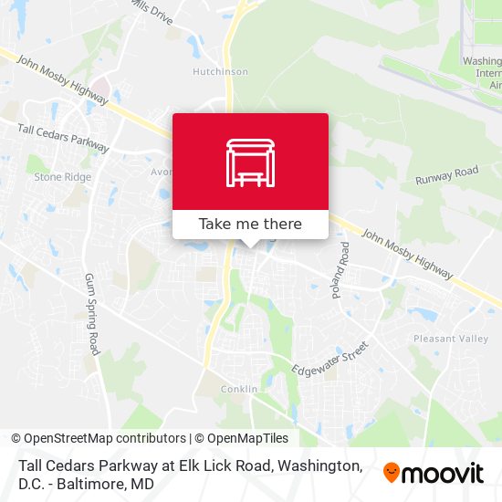Tall Cedars Parkway at Elk Lick Road map